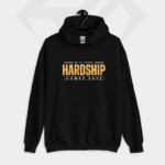 After Hardship Is Ease Black Cotton Fleece Hoodie