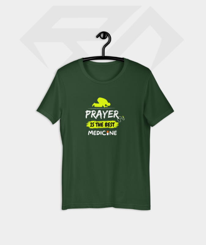 Prayer Is Best Medicine Premium Cotton Half Sleeve T-Shirt
