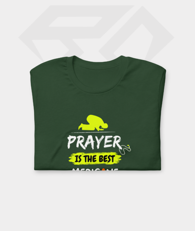 Prayer Is Best Medicine Premium Cotton Half Sleeve T-Shirt
